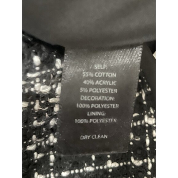 WHBM Ladies Size 0 Tweed Ruffle Hem Skirt Black/White - Picture 5 of 5